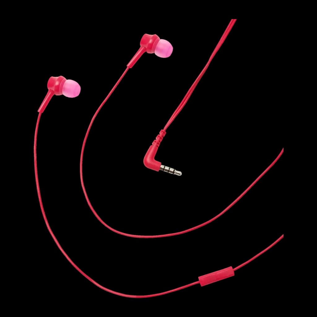 Auriculares Panasonic In-Ear Jack 3,5mm Rosa RP-TCM115 - earbuds, ficha jack angulada e controlo em linha