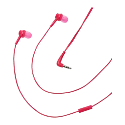 Auriculares Panasonic In-Ear Jack 3,5mm Rosa RP-TCM115 - earbuds, ficha jack angulada e controlo em linha