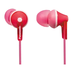 Auriculares Panasonic In-Ear Jack 3,5mm Rosa RP-TCM115 - dois auriculares com ponteiras e logótipo