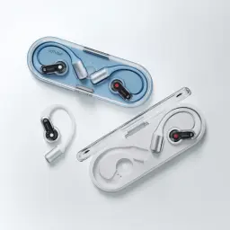Auriculares Nothing Ear (open) Open-Ear Bluetooth 5.3 30h (com estojo) Azul - estojos azul e branco