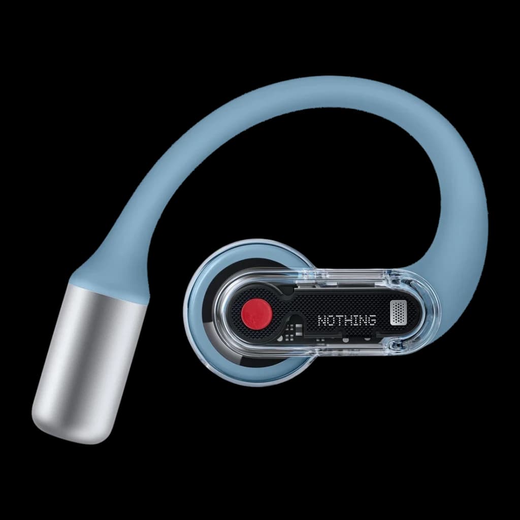 Auriculares Nothing Ear (open) Open-Ear Bluetooth 5.3 30h (com estojo) Azul - gancho azul, cápsula