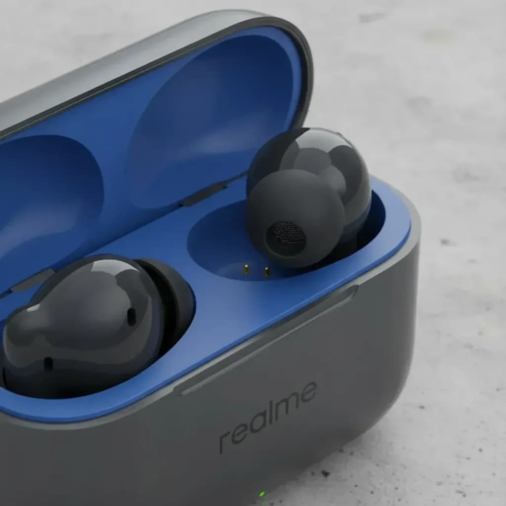 Écouteurs sans fil Realme Buds T200 Réduction de bruit ANC TWS In-Ear Gris - 32 dB