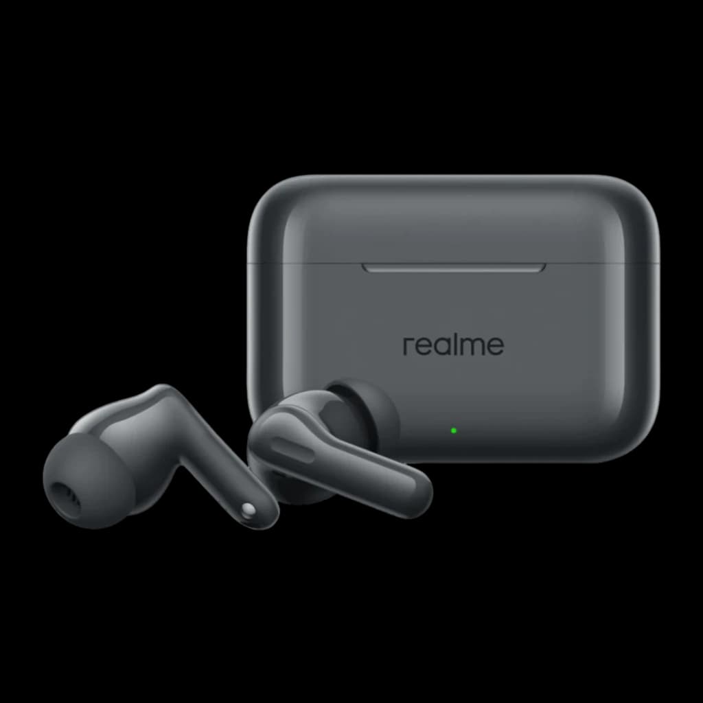 Écouteurs sans fil Realme Buds T200 Réduction de bruit ANC TWS In-Ear Gris - deux écouteurs et boîtier de charge