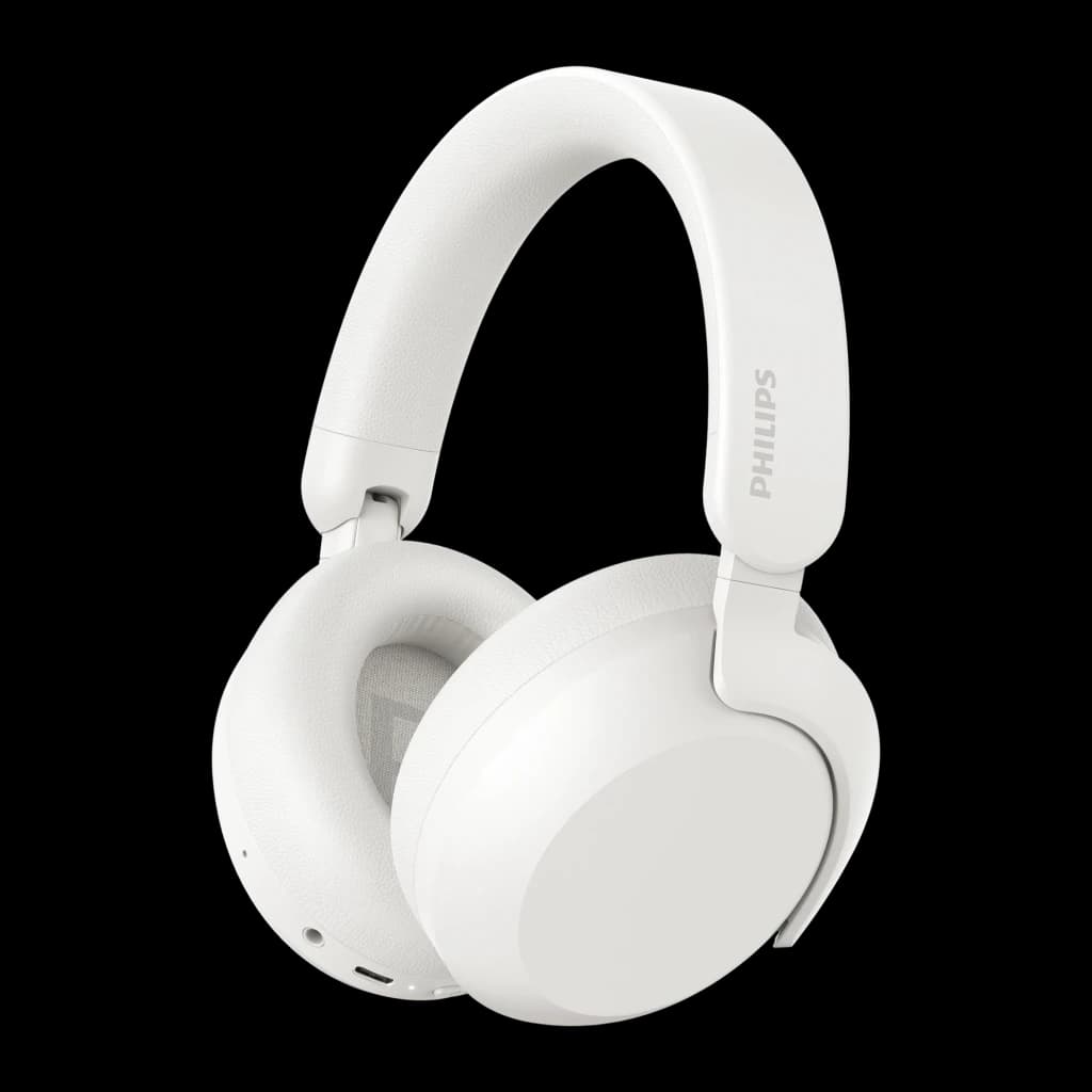 Auscultadores Philips Cancelamento de Ruído Híbrido Diadema Bluetooth 5.4 Branco TAH8000 - almofada, arco