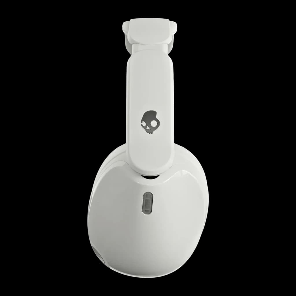 Casque Skullcandy Hesh 540 ANC Réduction de Bruit Arceau Bluetooth 5.3 Blanc - logo crâne sur arceau et bouton