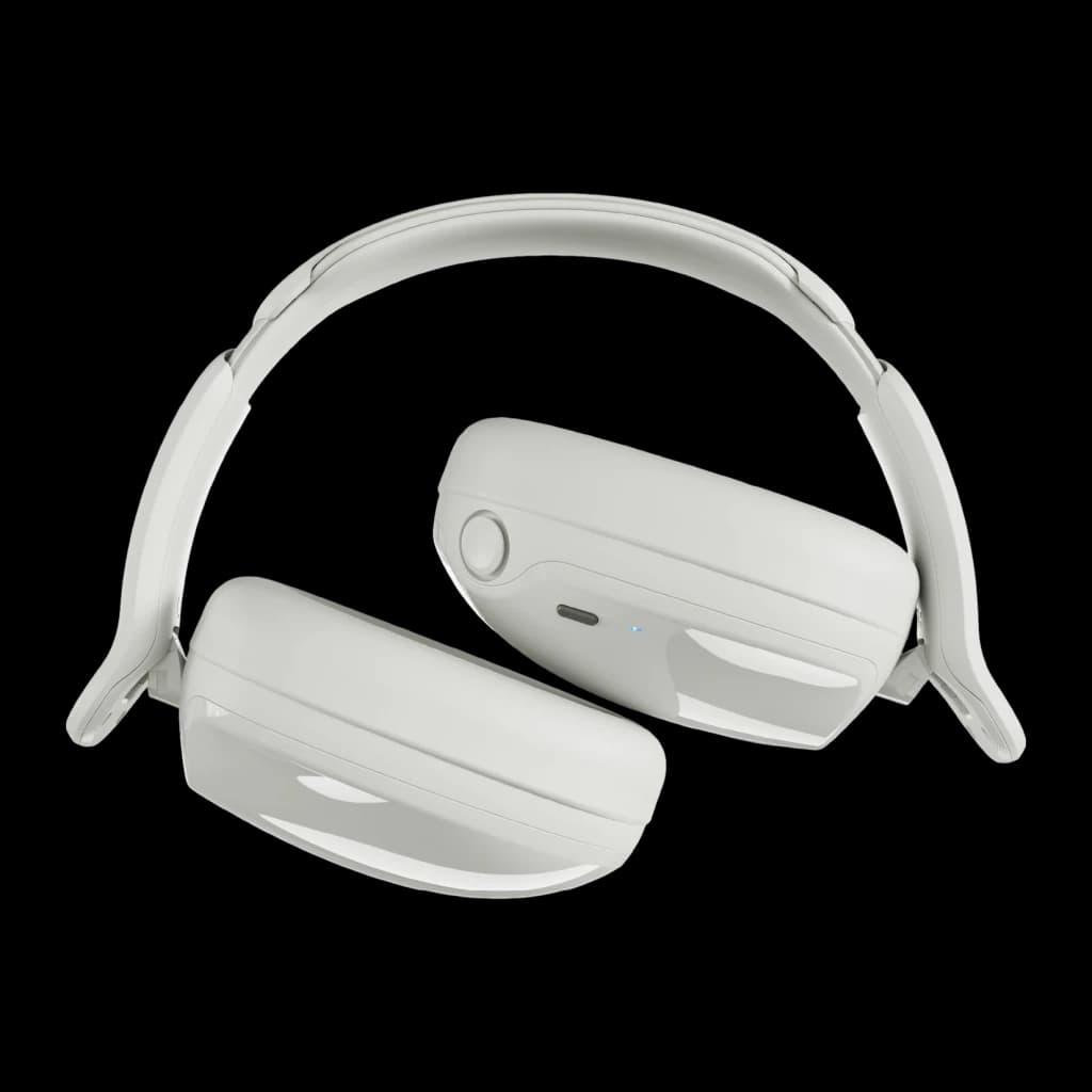 Casque Skullcandy Hesh 540 ANC Réduction de Bruit Arceau Bluetooth 5.3 Blanc - arceau et coussinets repliés