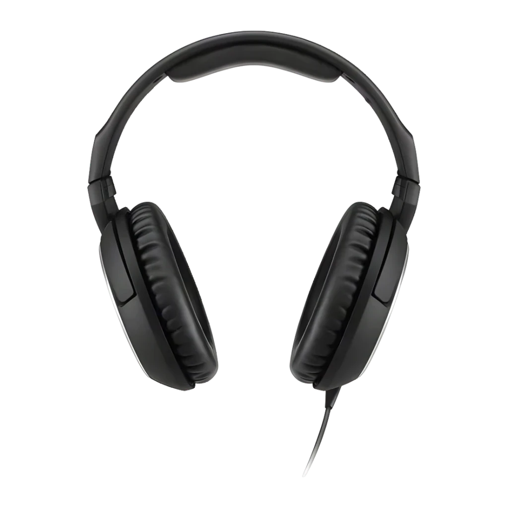 Auscultadores de banda Sennheiser HD 471G Jack 3,5 mm Preto - almofadas acolchoadas e cabo visível em fundo