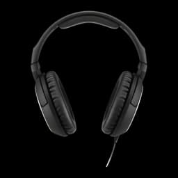 Casque audio Sennheiser HD 471G Jack 3,5 mm Noir - coussinets rembourrés et câble visible sur fond sombre