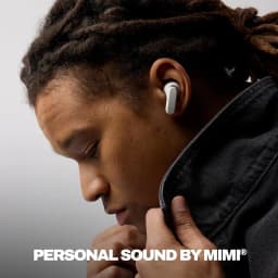 Écouteurs Skullcandy Rail ANC True Wireless Réduction de Bruit TWS Blanc - écouteur blanc porté par un homme