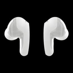 Écouteurs Skullcandy Rail ANC True Wireless Réduction de Bruit TWS Blanc - les deux écouteurs brillants sur fond