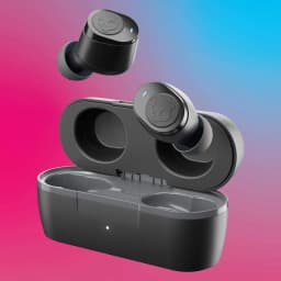 Écouteurs Skullcandy Jib True In-Ear TWS Bluetooth 5.0 22h (avec étui) Noir - étui ouvert et écouteurs flottants
