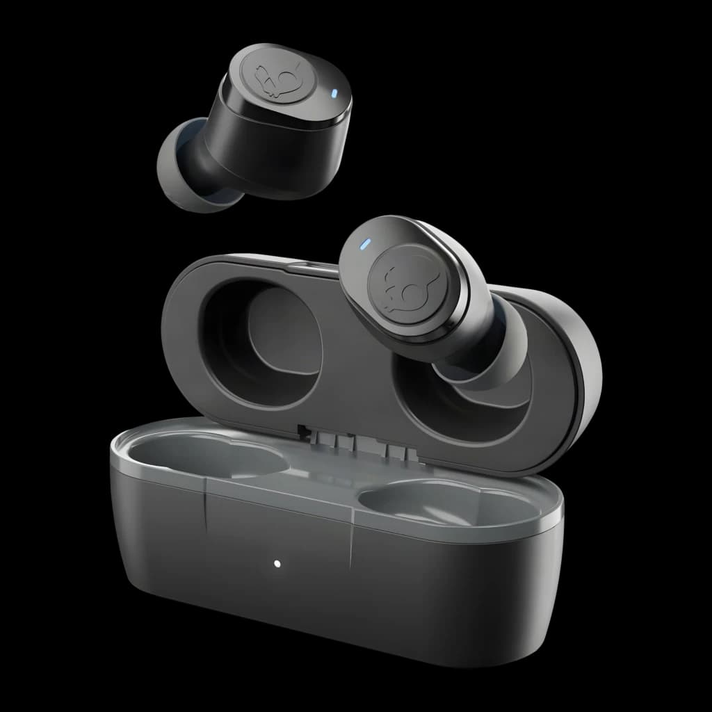 Écouteurs Skullcandy Jib True In-Ear TWS Bluetooth 5.0 22h (avec étui) Noir - étui ouvert