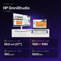 All-in-One HP OmniStudio 16GB/1TB SSD Blanco Intel Core 5 120U 27 pulgadas Sin Sistema Operativo 27-cu0004ns - 12 MB L3