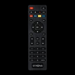 Récepteur TNT Strong Noir Full HD USB HDMI SRT8119 - vue de face avec touches EPG, USB, FAV et touches colorées