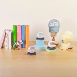 Presse thermique HTVRONT HPM02 Mini4 150W Bleu Clair - trois unités pastel avec casquettes et rouleaux de vinyle