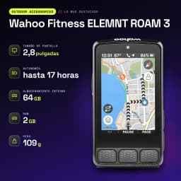 Cyclocomputer GPS Wahoo Fitness ELEMNT ROAM 3 Gris 17h ANT+ Bluetooth WiFi - caractéristiques