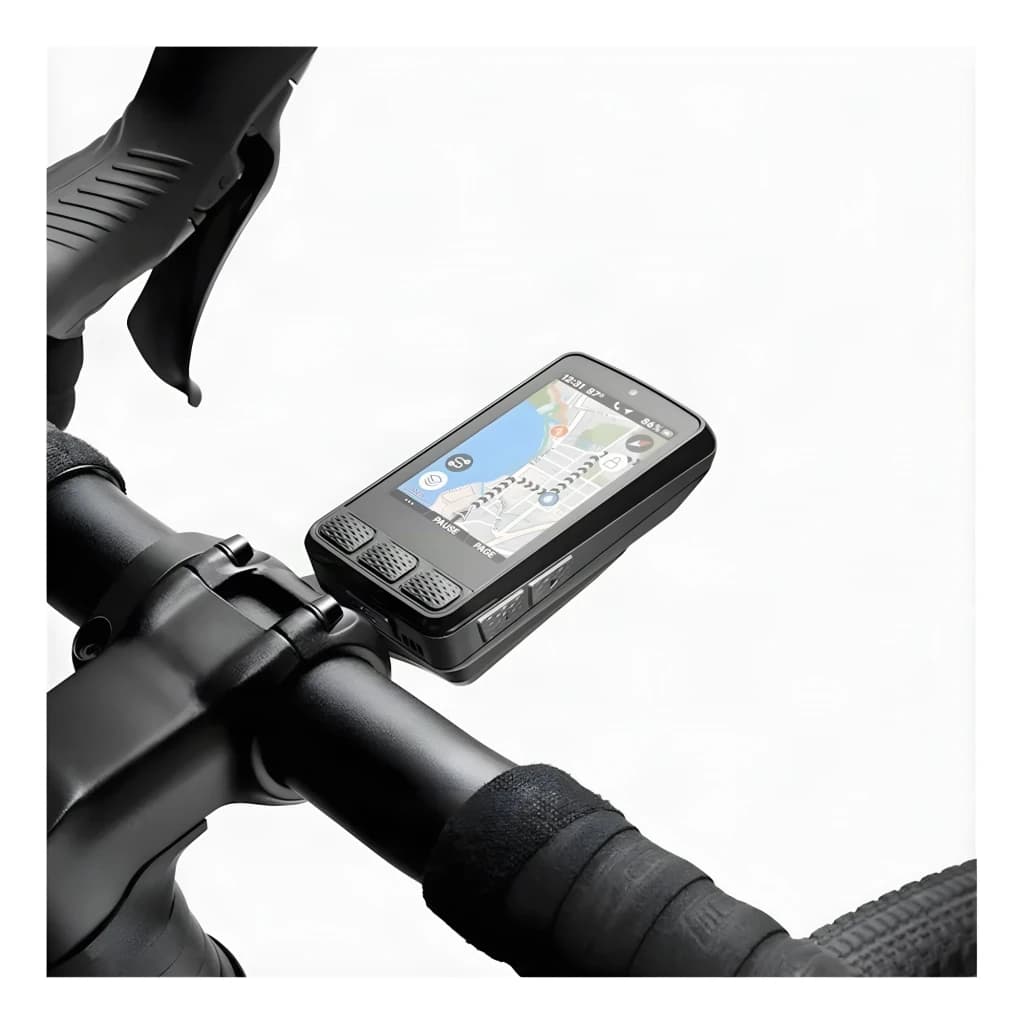 Cyclocomputer GPS Wahoo Fitness ELEMNT ROAM 3 Gris 17h ANT+ Bluetooth WiFi - écran affichant carte