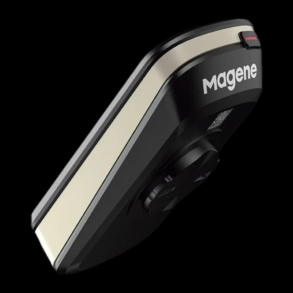 Compteur GPS vélo Magene C506 SE Noir 17h (24h économie) - bande dorée, logo Magene et système