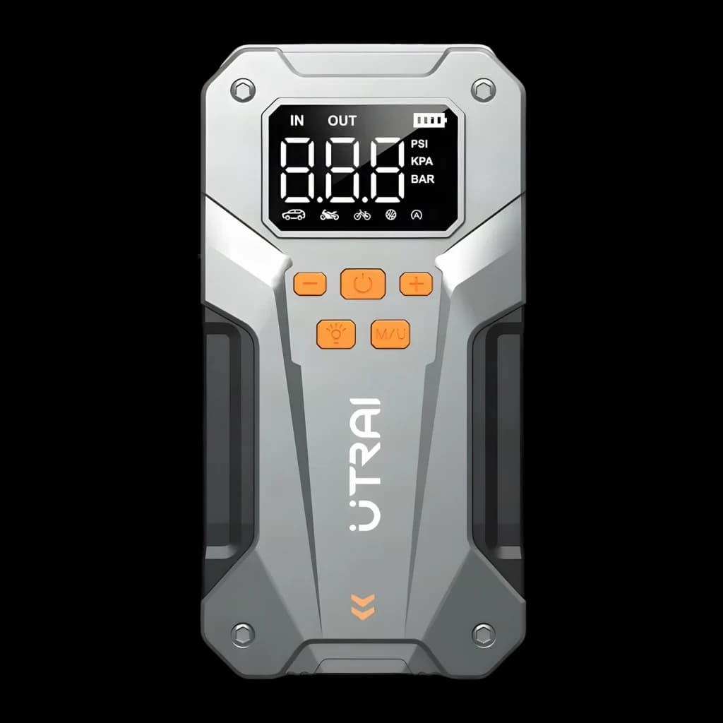 Arrancador de Bateria UTRAI JS20 Cinzento 800A até 8,5L gasolina / 7,0L diesel - ecrã LCD digital com unidades