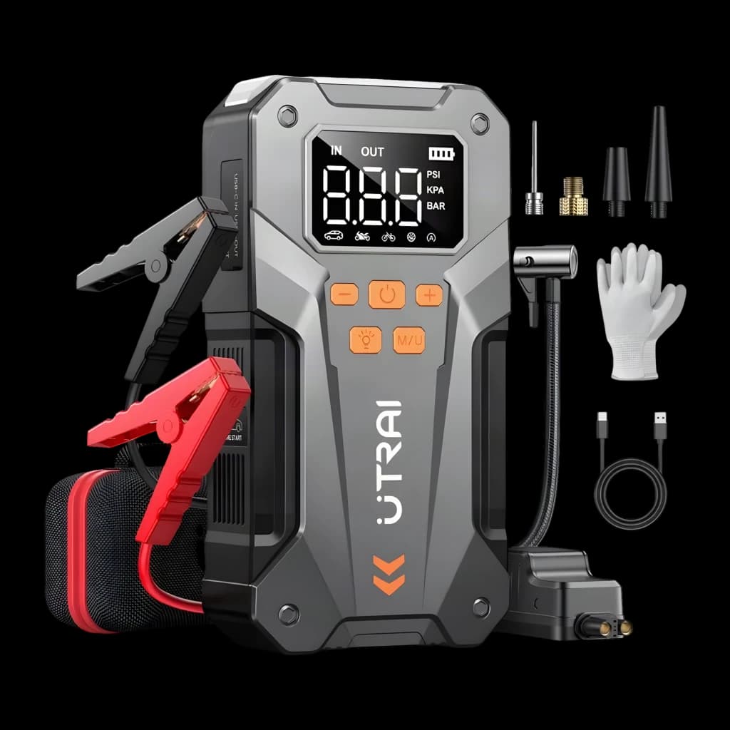 Arrancador de Bateria UTRAI JS20 Cinzento 800A até 8,5L gasolina / 7,0L diesel - pinças