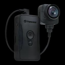 Cámara corporal Transcend DrivePro Body 70 64GB WiFi 1440p IP68 Negro - unidad principal con logo, botón