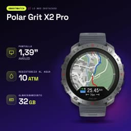 Polar Grit X2 Pro GPS 10ATM Bateria 10 Dias Cinzento - características