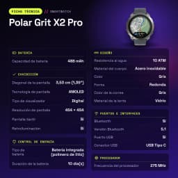 Polar Grit X2 Pro Cinzento