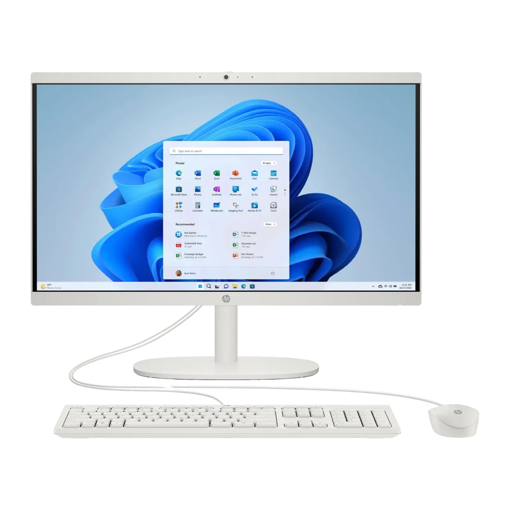All-in-One HP 8GB/512GB SSD Blanco Intel N100 21.4 pulgadas Windows 11 Home 22-dg0041ns