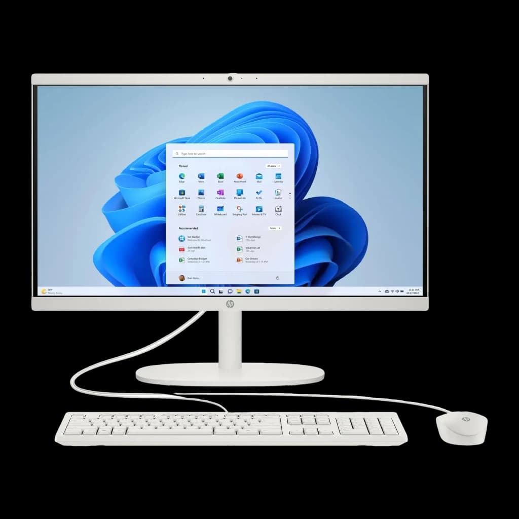 All-in-One HP 8GB/512GB SSD Blanco Intel N100 21.4 pulgadas Windows 11 Home 22-dg0041ns