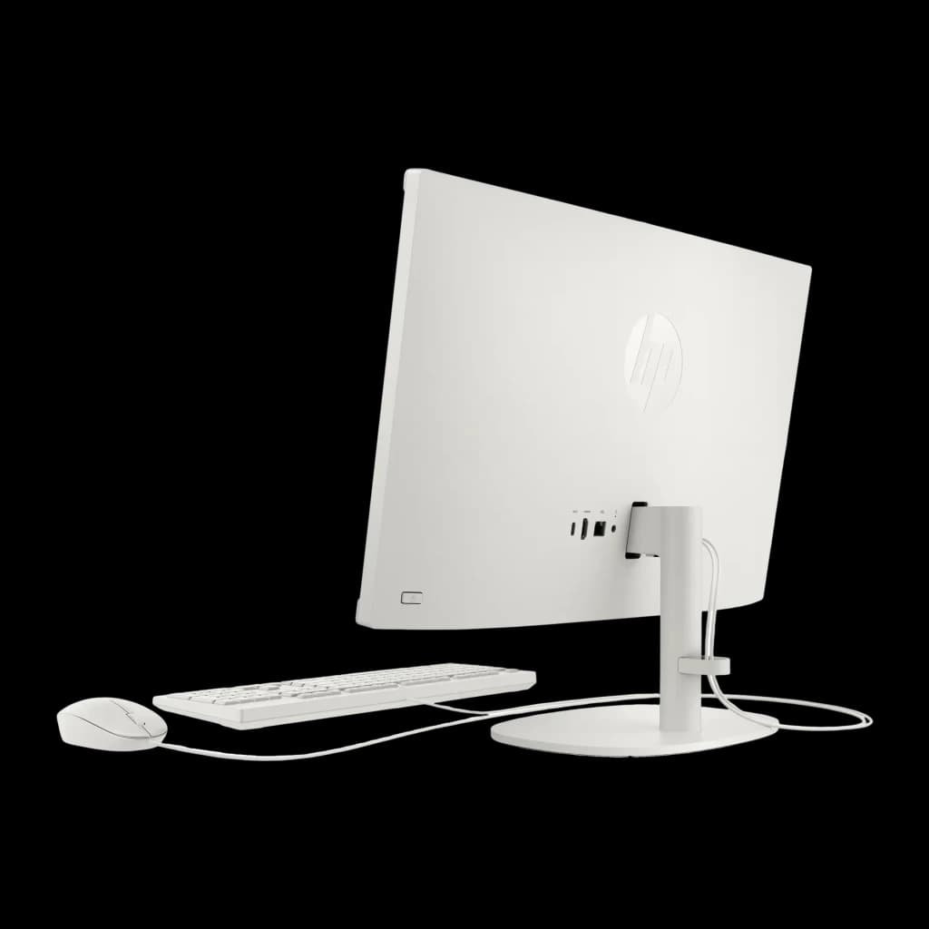 All-in-One HP 8GB/512GB SSD Blanco Intel N100 21.4 pulgadas Windows 11 Home 22-dg0041ns - logo HP, puertos