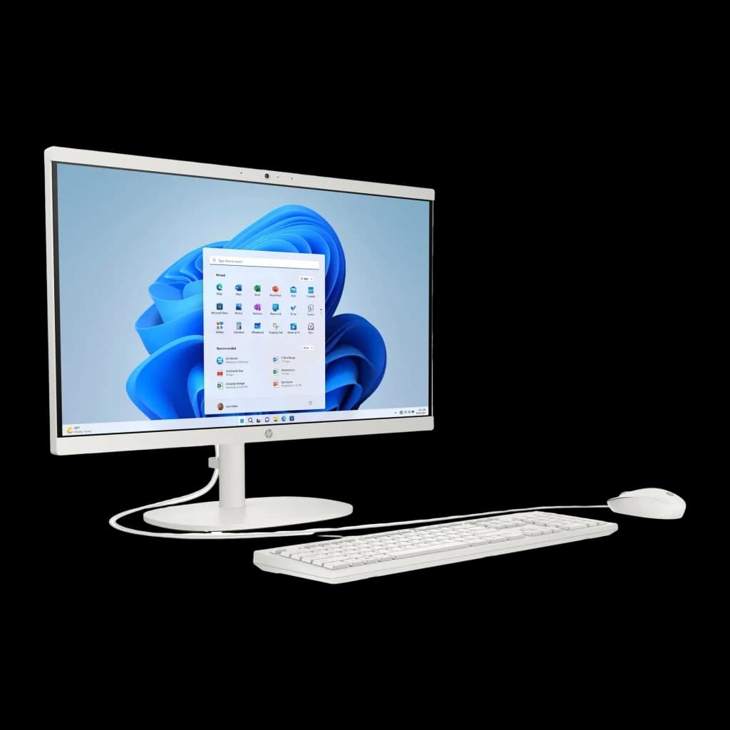 All-in-One HP 8GB/512GB SSD Blanco Intel N100 21.4 pulgadas Windows 11 Home 22-dg0041ns - pantalla