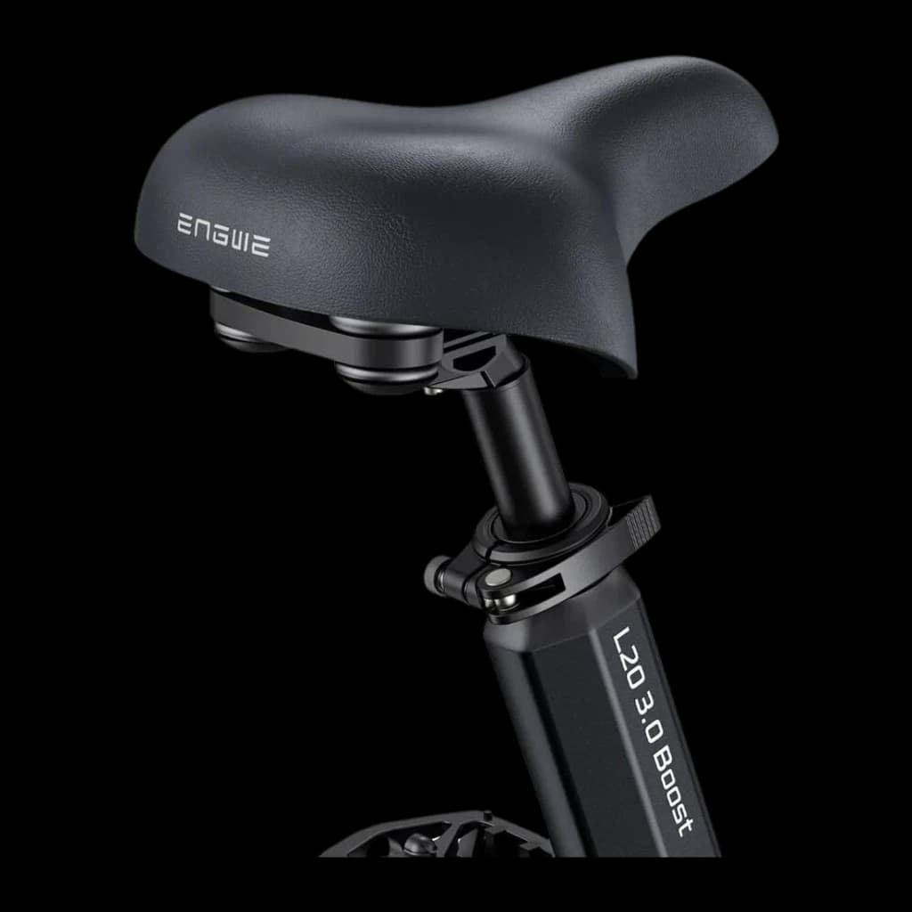 Vélo Électrique ENGWE L20 3.0 Pro 250W Moteur Central 100Nm 160km 25km/h Noir - logo ENGWE et tige