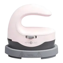 Presse thermique HTVRONT HPM02 Mini4 150W Rose - poignée en C, interrupteur OFF et base circulaire