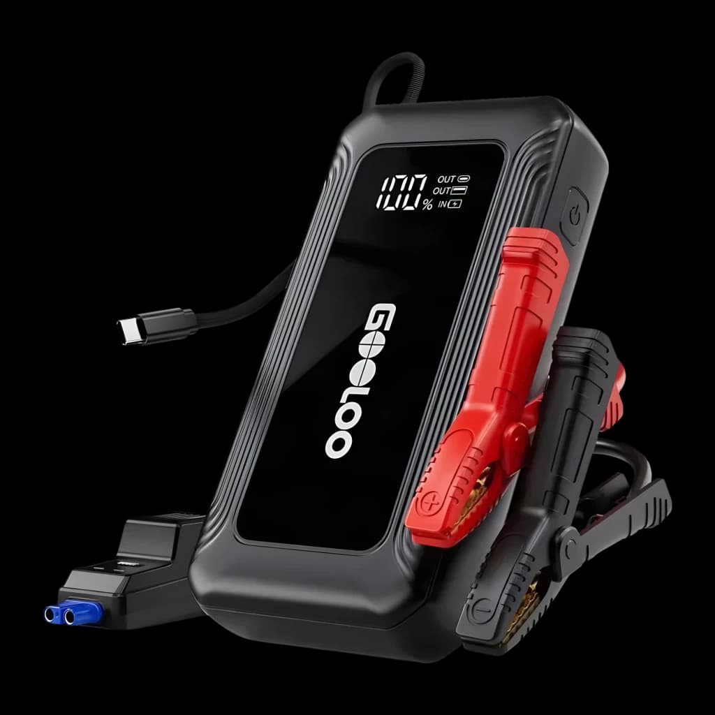 Arrancador de Bateria GOOLOO G7 Preto 3000A até 8,5L Gasolina / 6,0L Diesel - ecrã LCD, pinças