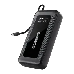 Arrancador de Bateria GOOLOO G7 Preto 3000A até 8,5L Gasolina / 6,0L Diesel - ecrã LCD, logótipo e cabo