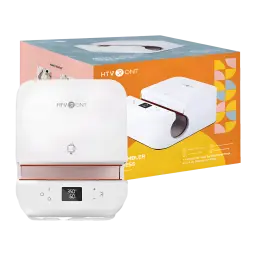 Presse à tasses HTVRONT HPT01 Auto 540W Blanc - écran LCD et emballage produit