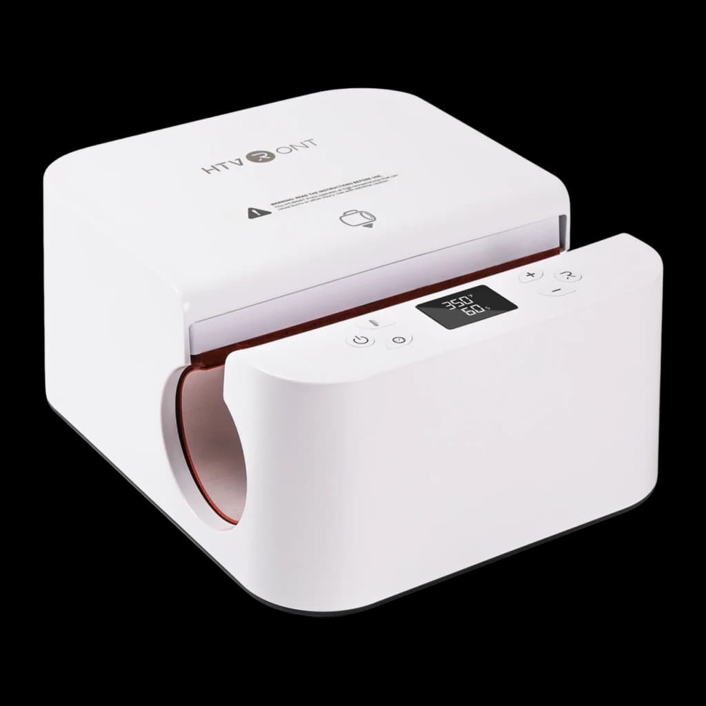 Presse à tasses HTVRONT HPT01 Auto 540W Blanc - écran LCD, boutons de contrôle et élément chauffant
