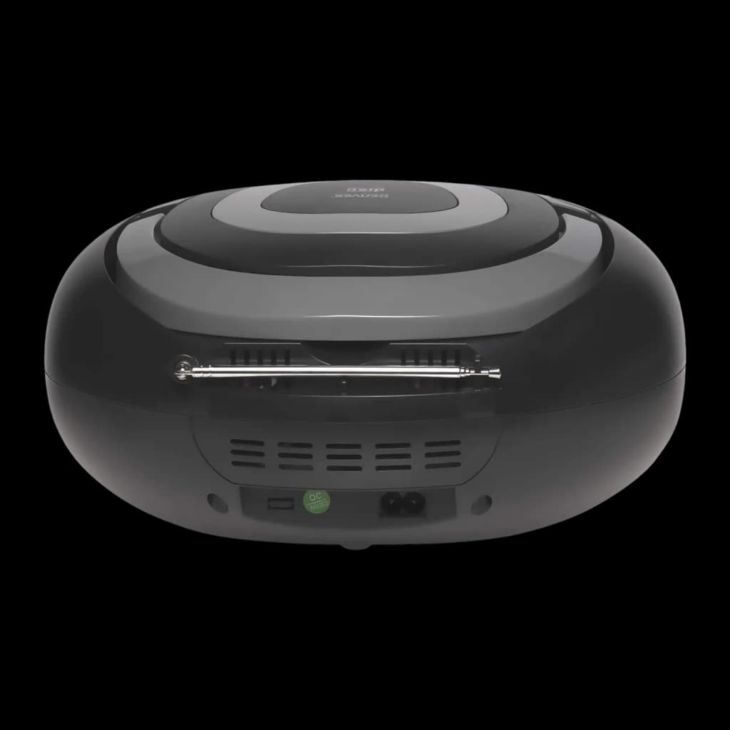 Lecteur CD portable Denver 4W Bluetooth Gris TCL-212BT - antenne extensible, grille de ventilation et connecteurs