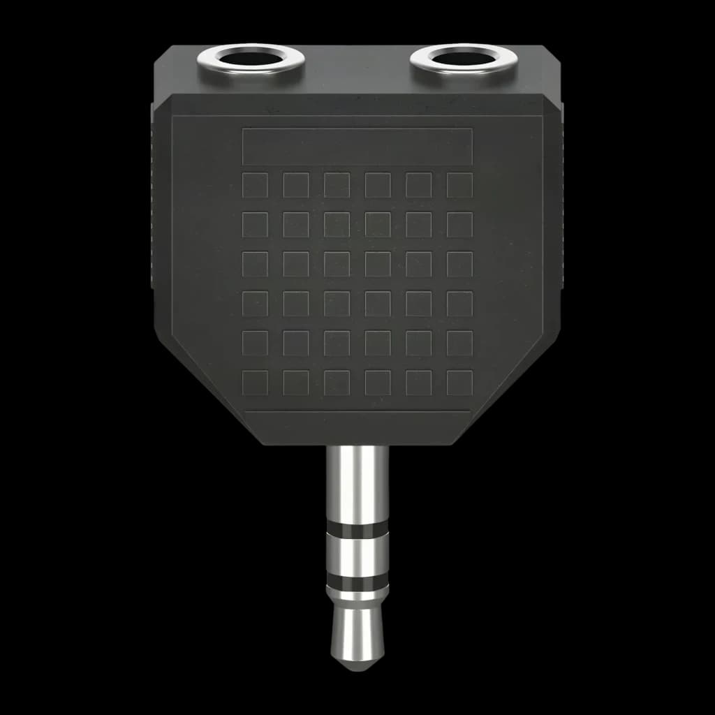 Adaptador de audio Hama Classic Line Jack 3,5 mm Macho a 2x Hembra Estéreo Negro