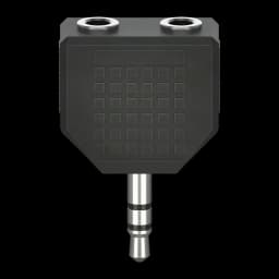 Adaptador de audio Hama Classic Line Jack 3,5 mm Macho a 2x Hembra Estéreo Negro