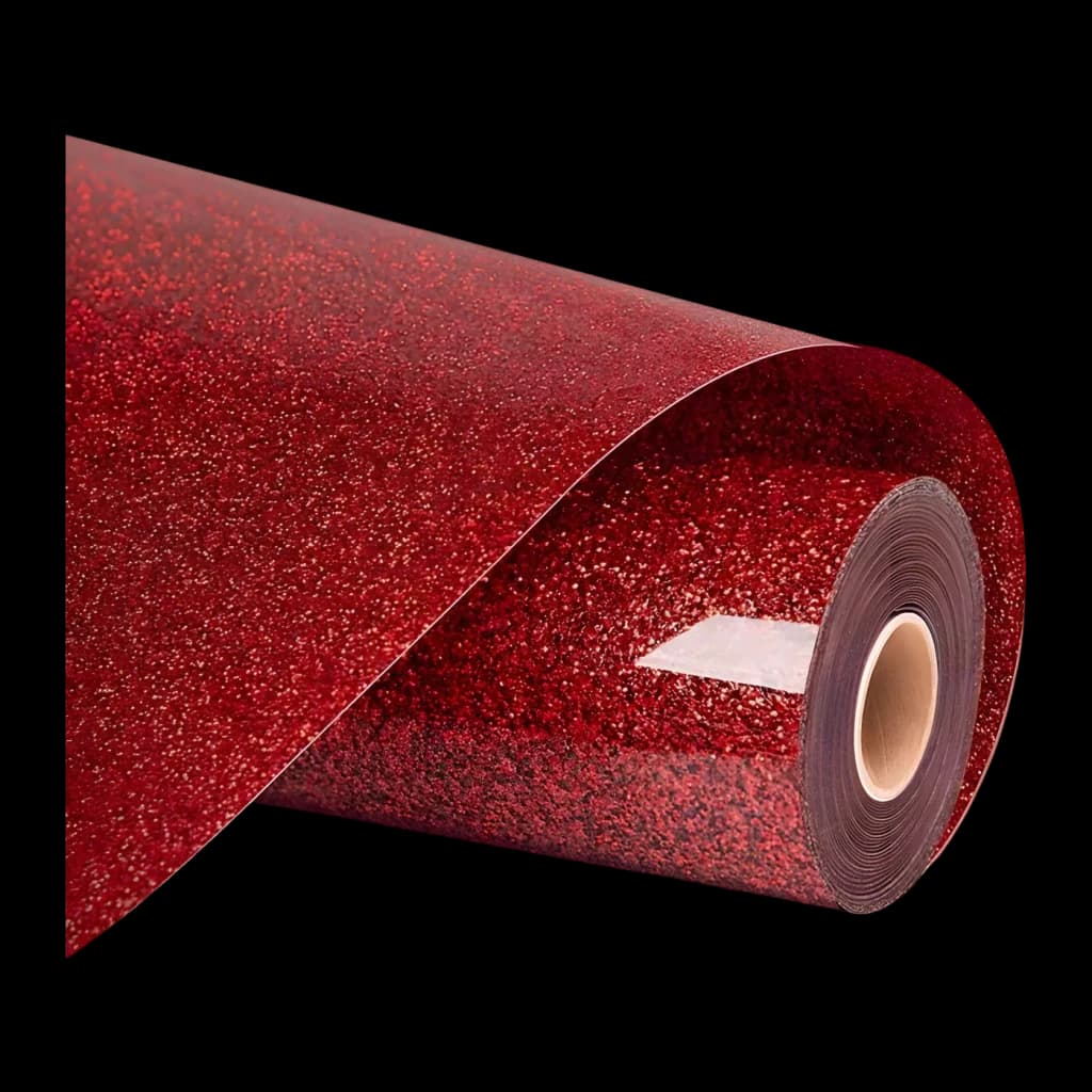 Vinyle textile thermocollant HTVRONT pailleté 30,5 x 90 cm Rouge - 30,5 cm × 90 cm
