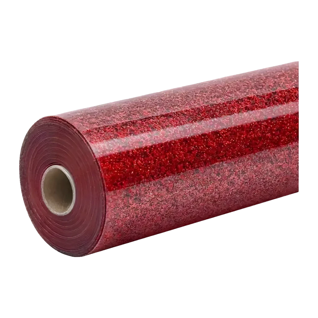 Vinyle textile thermocollant HTVRONT pailleté 30,5 x 90 cm Rouge
