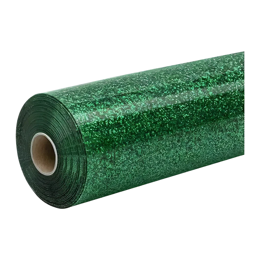 Film thermocollant HTVRONT Glitter Heat Transfer Film 30,5 x 90 cm Vert