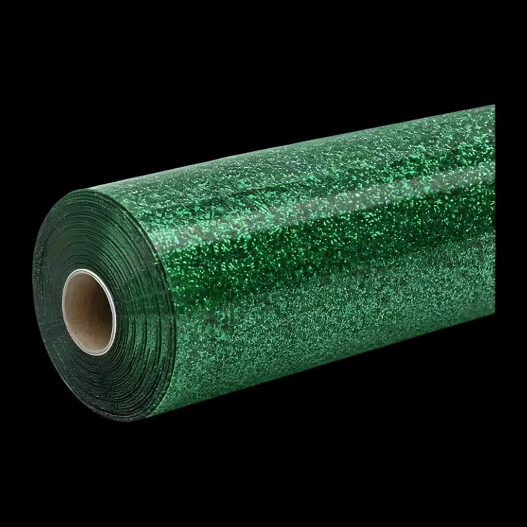 Film thermocollant HTVRONT Glitter Heat Transfer Film 30,5 x 90 cm Vert