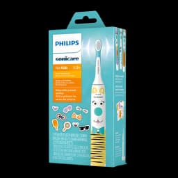 Brosse à Dents Électrique Philips Sonicare For Kids 14 jours 2 Modes Bleu HX3601/01 - packaging avant avec brosse