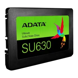 SSD ADATA Ultimate SU630 480GB 2.5 pulgadas SATA Negro - etiqueta verde con logo colibrí y carcasa negra