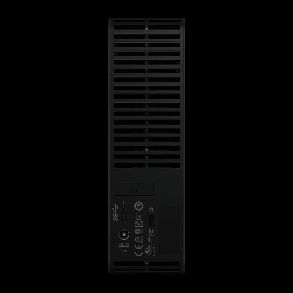 Disco rígido externo WD Elements Desktop 6TB USB 3.0 Preto - grelhas de ventilação, porta USB 3.0, botão