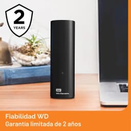 Disco rígido externo WD Elements Desktop 6TB USB 3.0 Preto - sobre secretária junto a portátil, garantia 2 anos