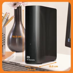 Disco rígido externo WD Elements Desktop 6TB USB 3.0 Preto - dimensões 16.5x13.5x4.8 cm