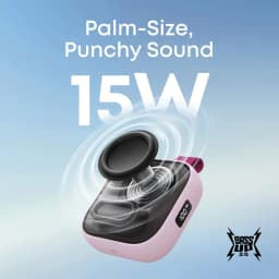 Altavoz portátil Anker Soundcore Boom Go 3i IP68 15W 24h Rosa - altavoz con ondas de sonido 15W y logo BassUp